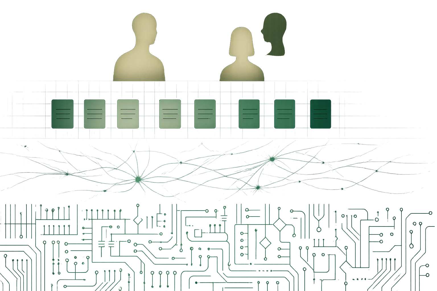 Les quatre couches de lecture d’un site web : humains, moteurs, IA génératives, agents autonomes